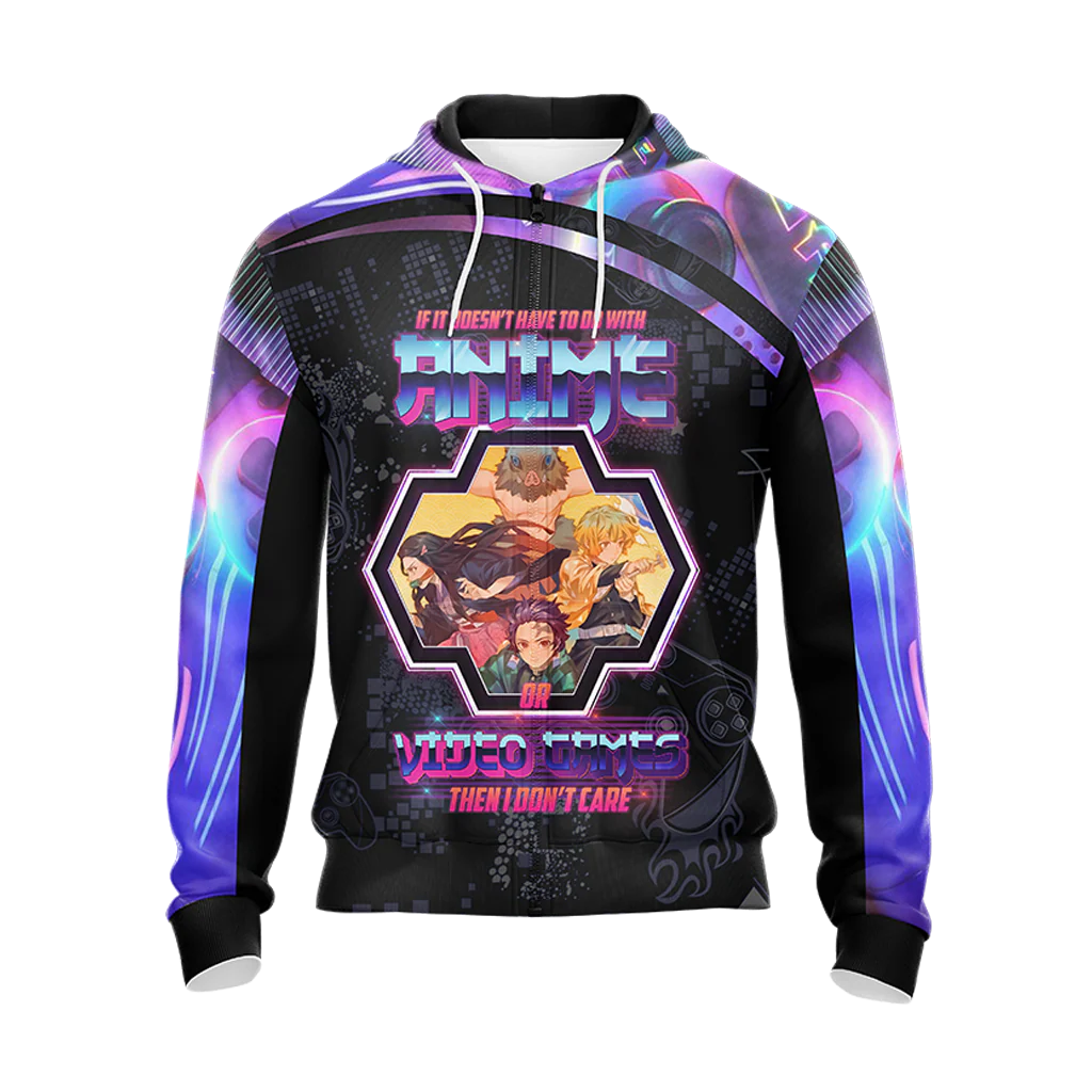 If it doesnt have to do with anime or video games then I dont care Demon Slayer Unisex 3D T-shirt Zip Hoodie Pullover Hoodie - Image 10