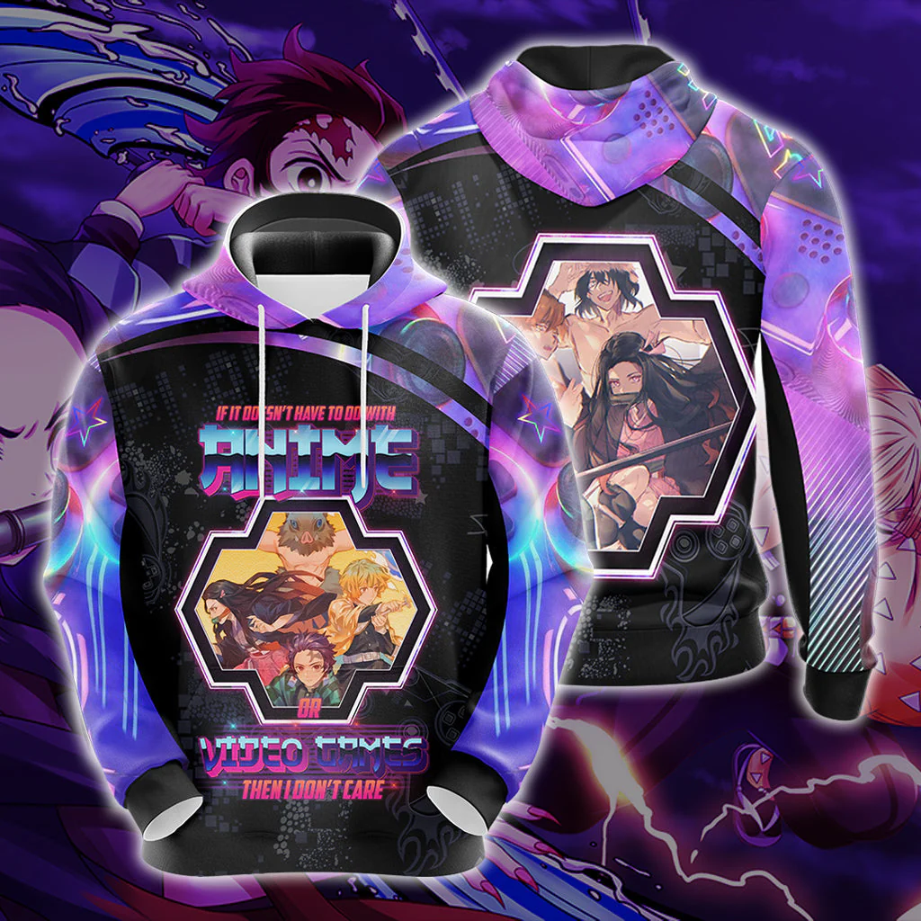 If it doesnt have to do with anime or video games then I dont care Demon Slayer Unisex 3D T-shirt Zip Hoodie Pullover Hoodie - Image 4