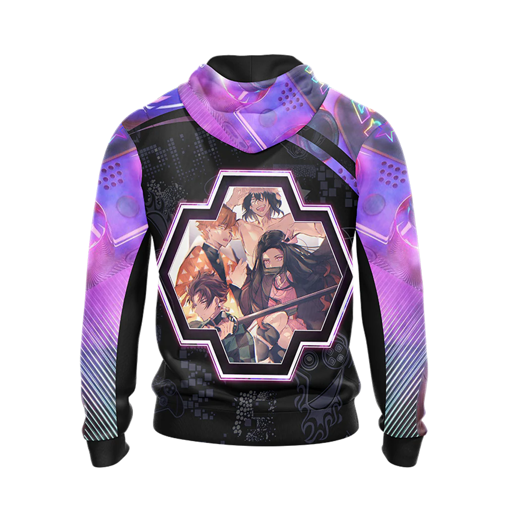 If it doesnt have to do with anime or video games then I dont care Demon Slayer Unisex 3D T-shirt Zip Hoodie Pullover Hoodie - Image 7