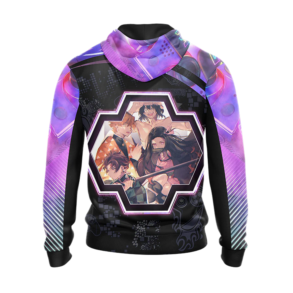 If it doesnt have to do with anime or video games then I dont care Demon Slayer Unisex 3D T-shirt Zip Hoodie Pullover Hoodie - Image 8