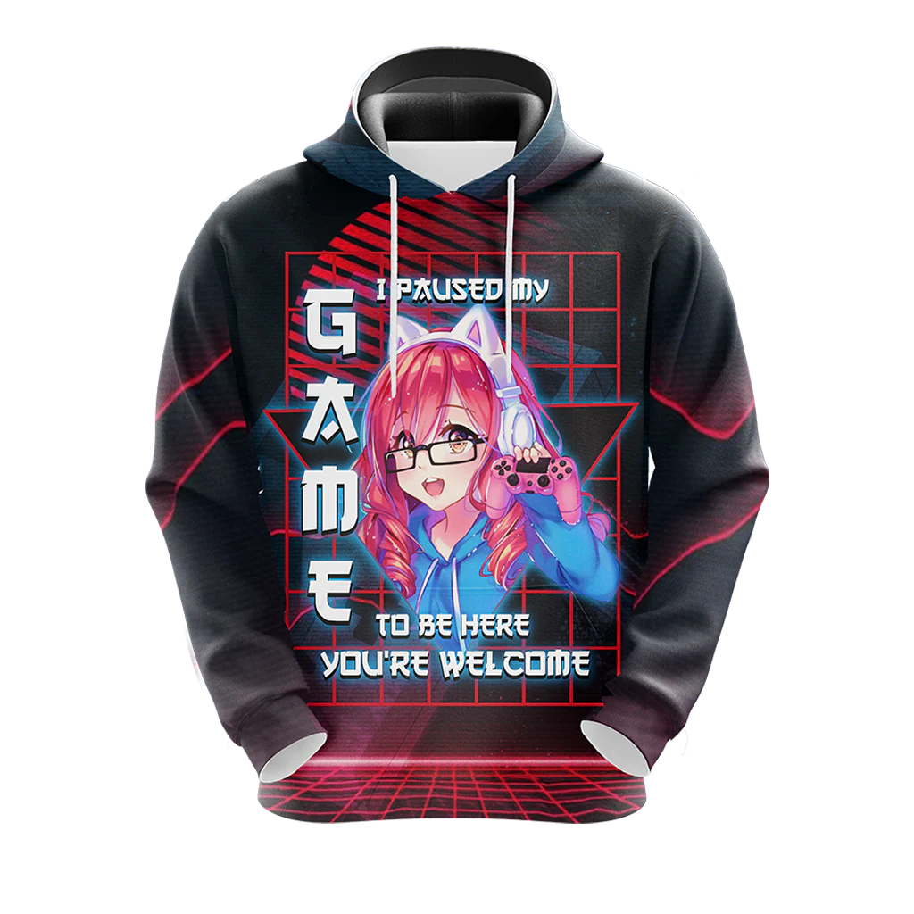 I Paused My Game To Be Here Unisex 3D T-shirt Zip Hoodie - Image 6