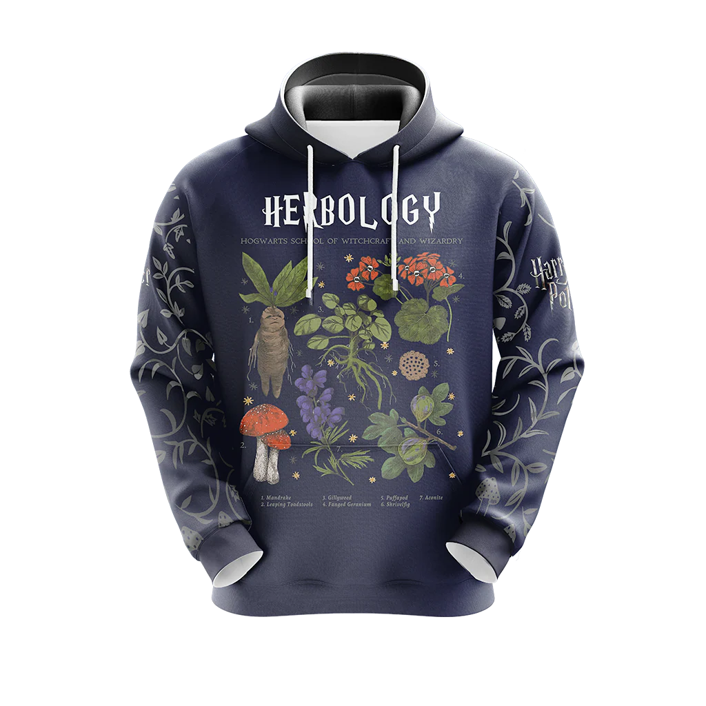 Herbology Harry Potter Hogwarts T-shirt Zip Hoodie Pullover Hoodie - Image 10