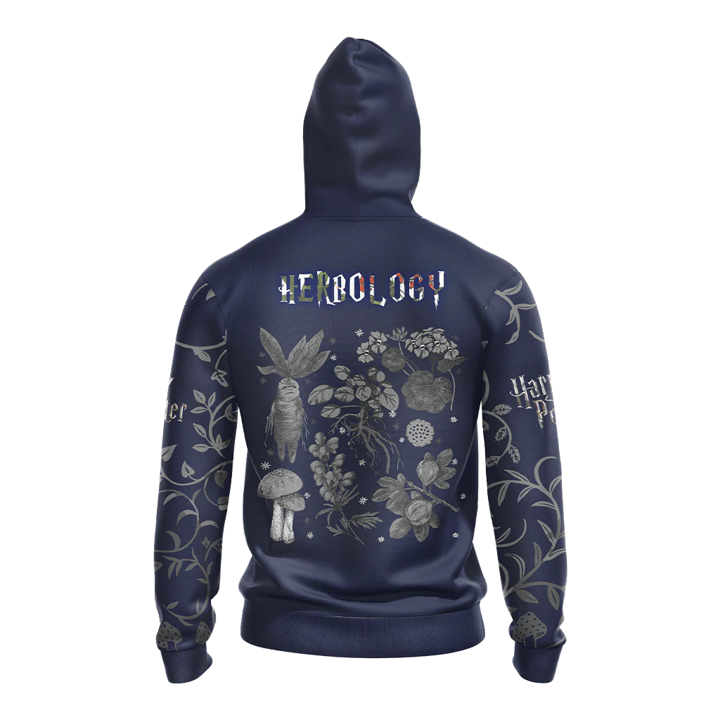 Herbology Harry Potter Hogwarts T-shirt Zip Hoodie Pullover Hoodie - Image 9