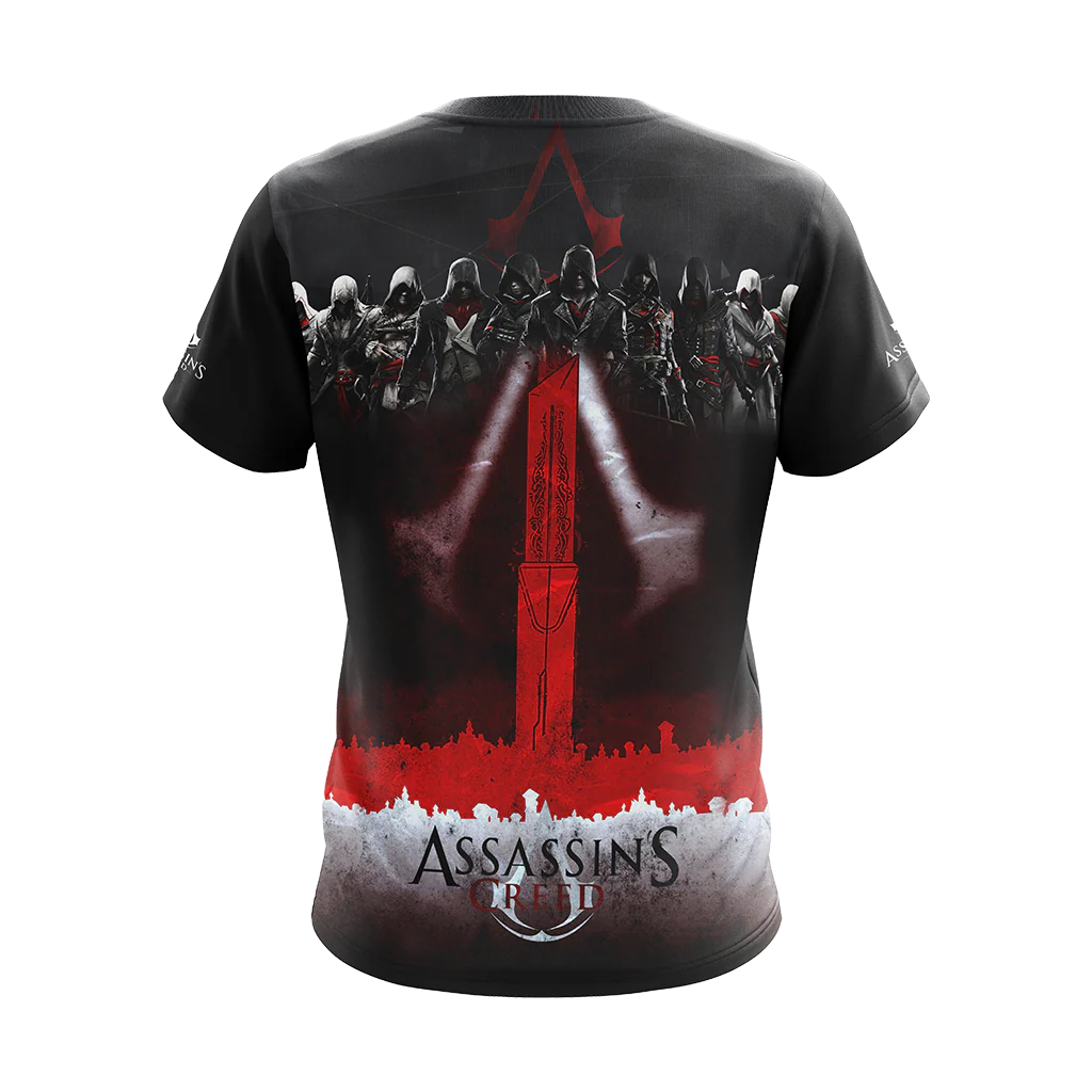 We work in the Dark to serve the Light Assassin's Creed All Over Print T-shirt Zip Hoodie Pullover Hoodie - Image 4
