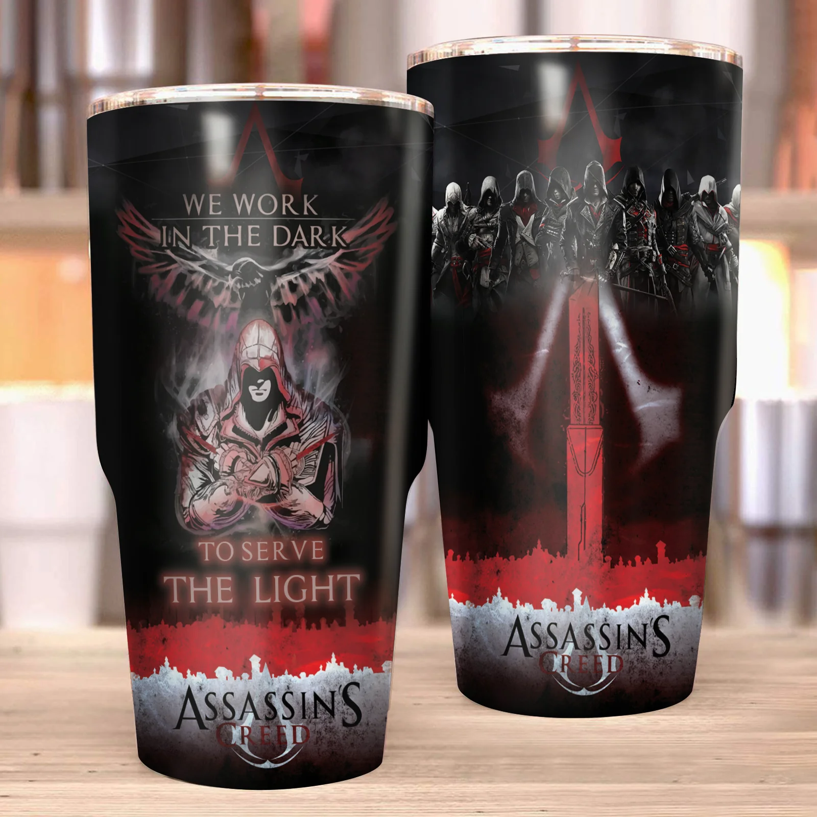We work in the Dark to serve the Light Assassin's Creed Tumbler - Image 3