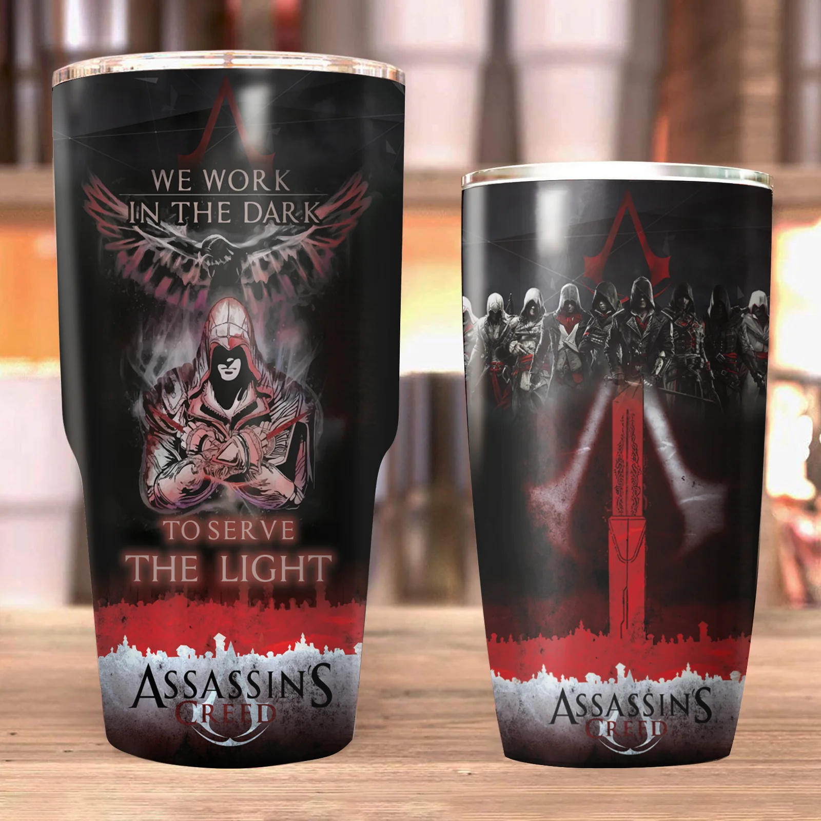 We work in the Dark to serve the Light Assassin's Creed Tumbler - Image 5