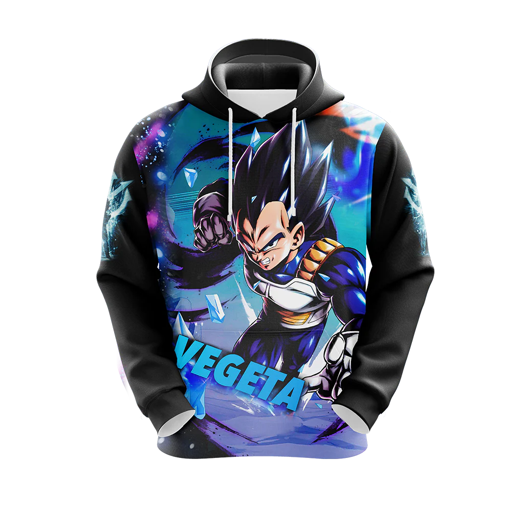 Dragon Ball Vegeta All Over Print T-shirt Zip Hoodie Pullover Hoodie - Image 10