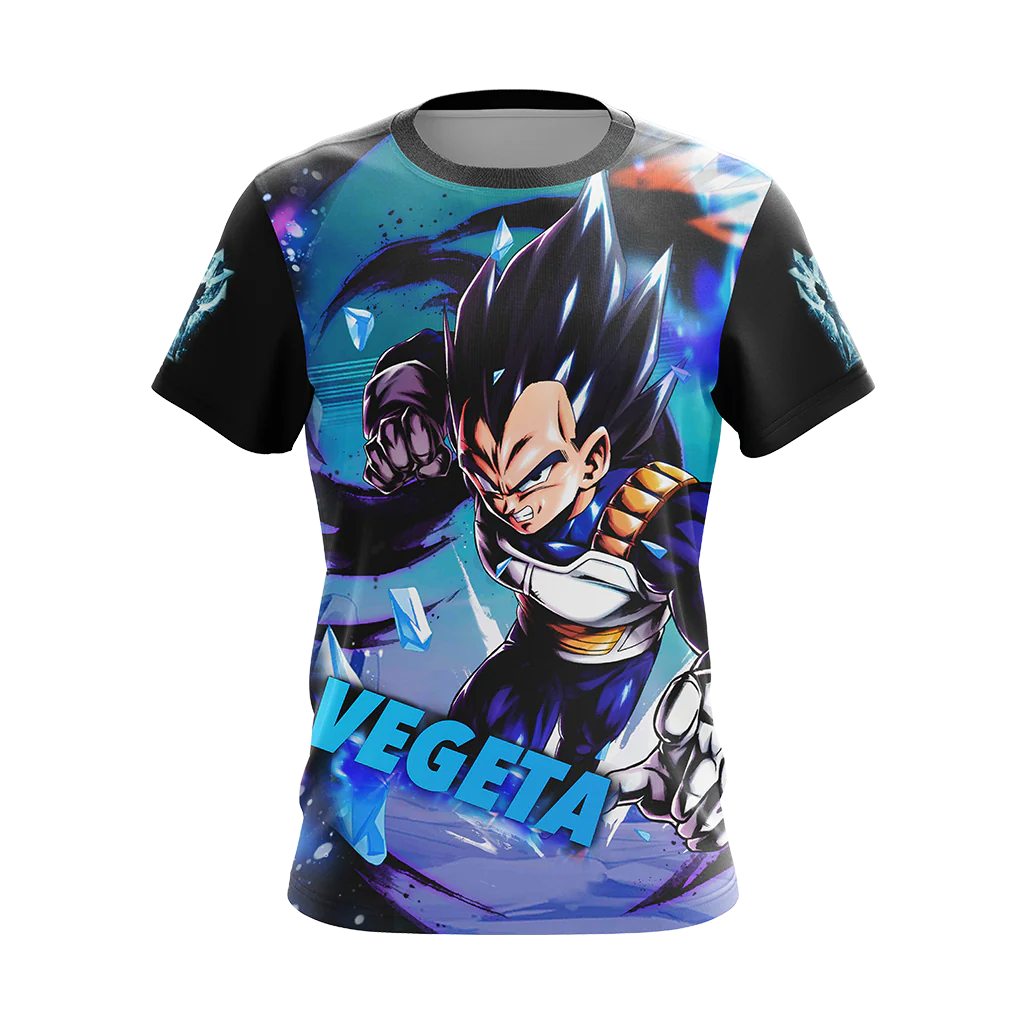 Dragon Ball Vegeta All Over Print T-shirt Zip Hoodie Pullover Hoodie - Image 6