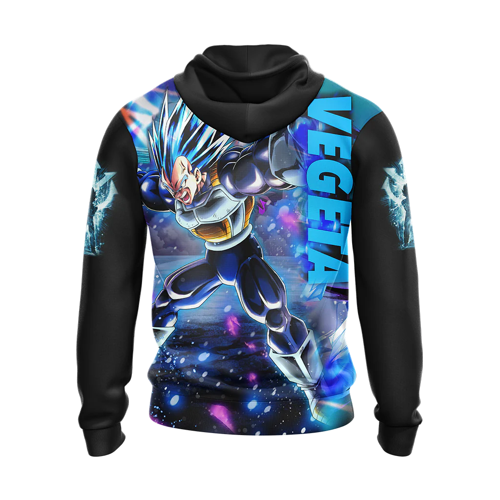 Dragon Ball Vegeta All Over Print T-shirt Zip Hoodie Pullover Hoodie - Image 9