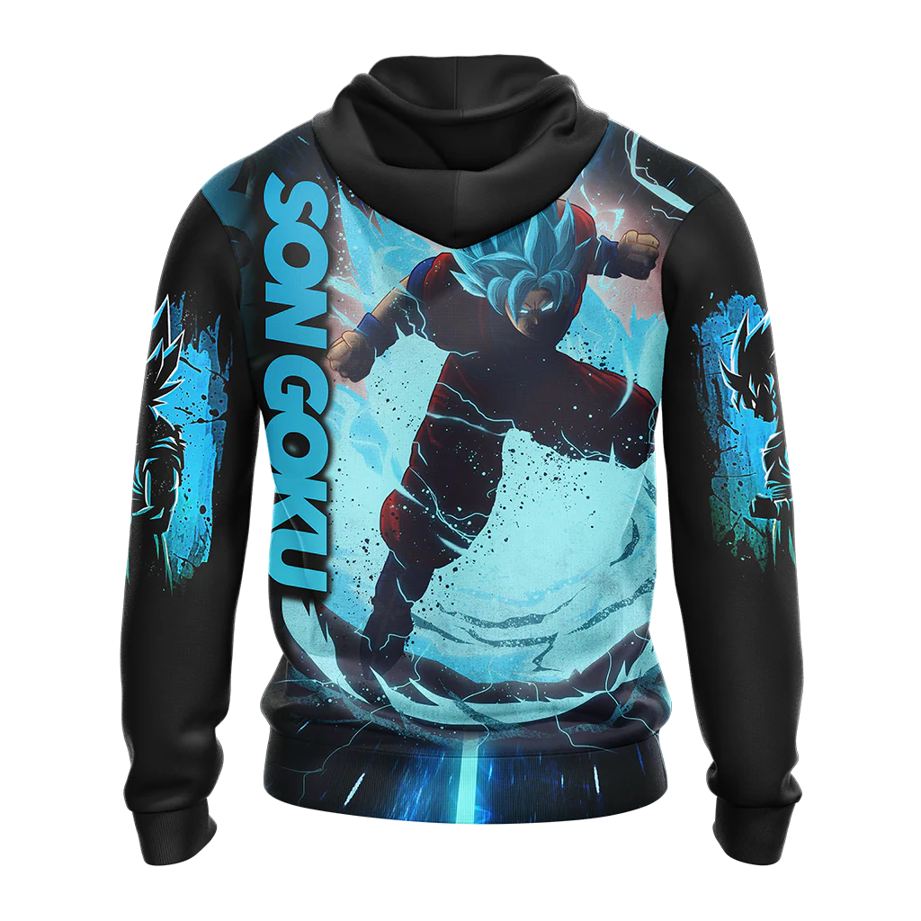 Dragon Ball Son Goku All Over Print T-shirt Zip Hoodie Pullover Hoodie - Image 11
