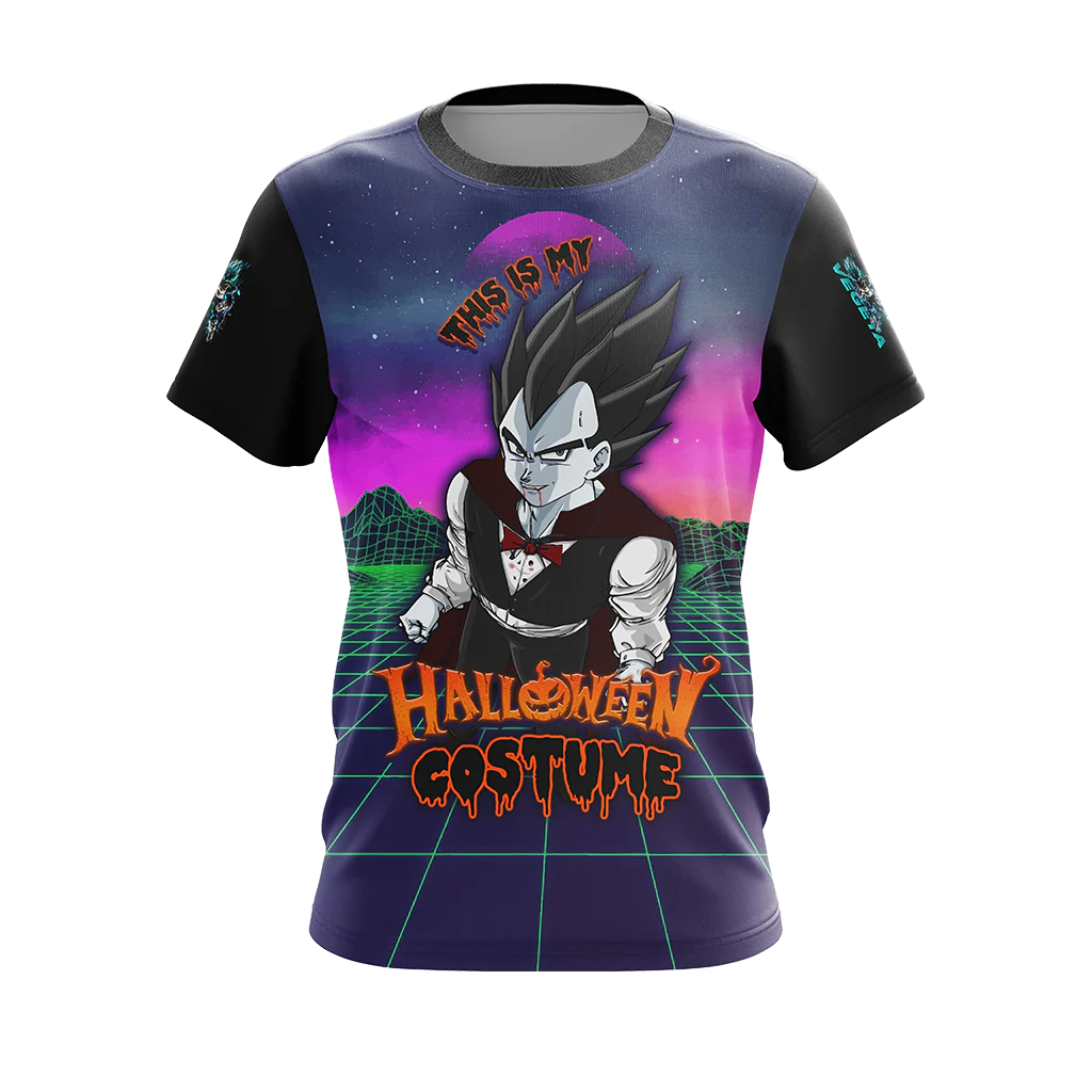 This is my Halloween Costume Vegeta Dragon Ball All Over Print T-shirt Zip Hoodie Pullover Hoodie - Image 9