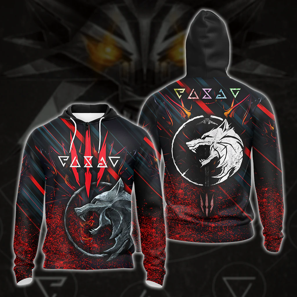 The Witcher All Over Print T-shirt Tank Top Zip Hoodie Pullover Hoodie Hawaiian Shirt - Image 3
