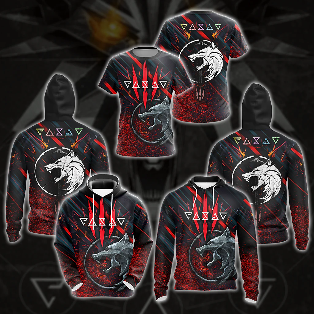 The Witcher All Over Print T-shirt Tank Top Zip Hoodie Pullover Hoodie Hawaiian Shirt - Image 4