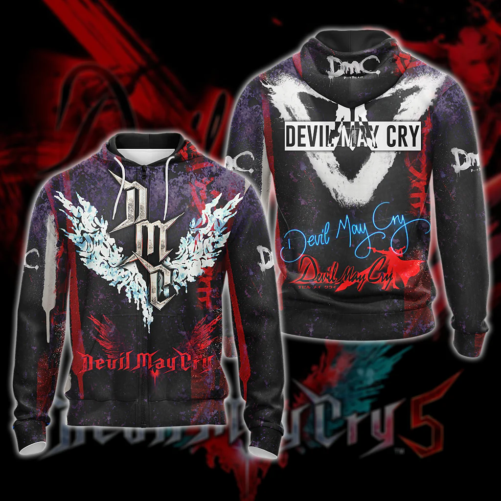 Devil May Cry All Over Print T-shirt Tank Top Zip Hoodie Pullover Hoodie Hawaiian Shirt - Image 3