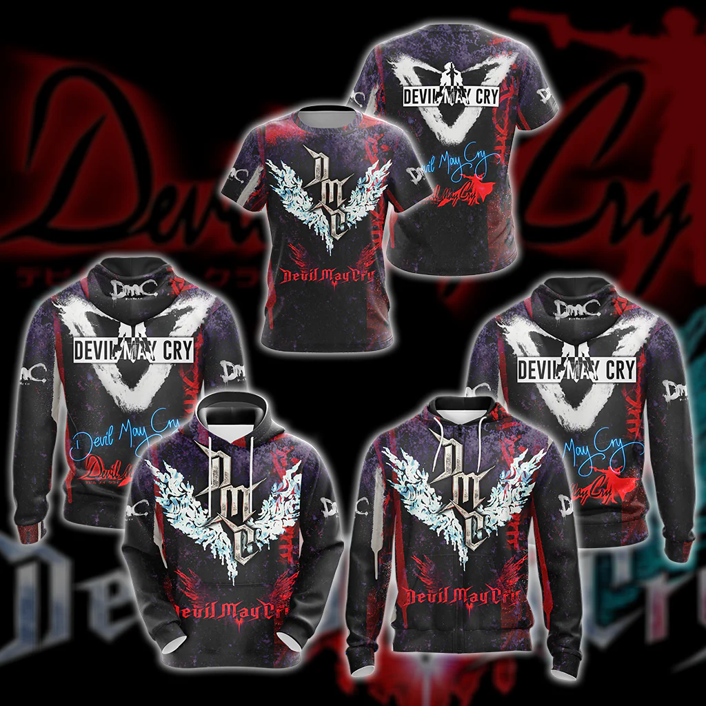 Devil May Cry All Over Print T-shirt Tank Top Zip Hoodie Pullover Hoodie Hawaiian Shirt - Image 6