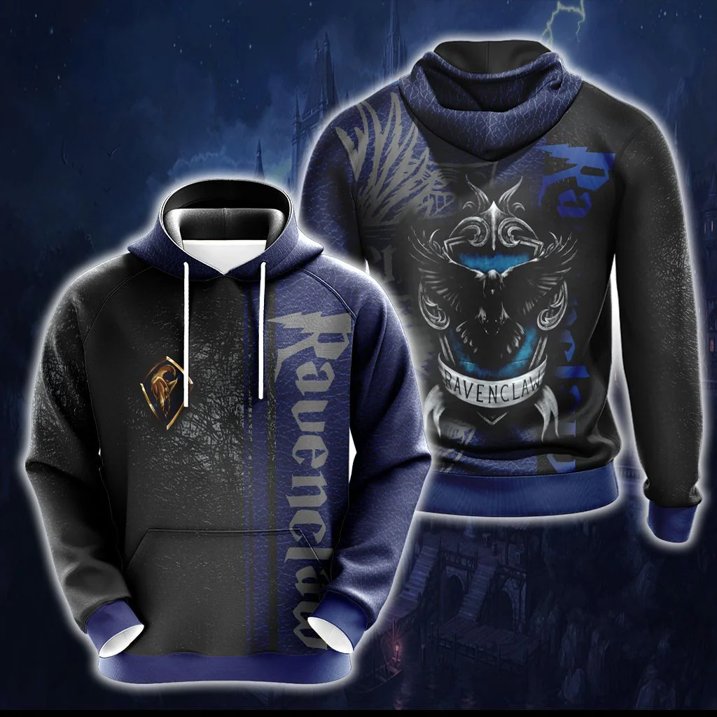 Harry Potter Hogwarts House Gryffindor Slytherin Ravenclaw Hufflepuff T-shirt Zip Hoodie Pullover Hoodie - Image 12
