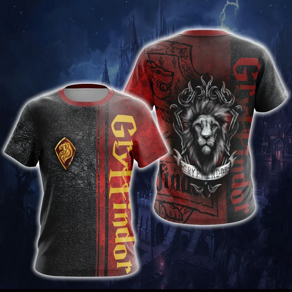 Harry Potter Hogwarts House Gryffindor Slytherin Ravenclaw Hufflepuff T-shirt Zip Hoodie Pullover Hoodie - Image 5