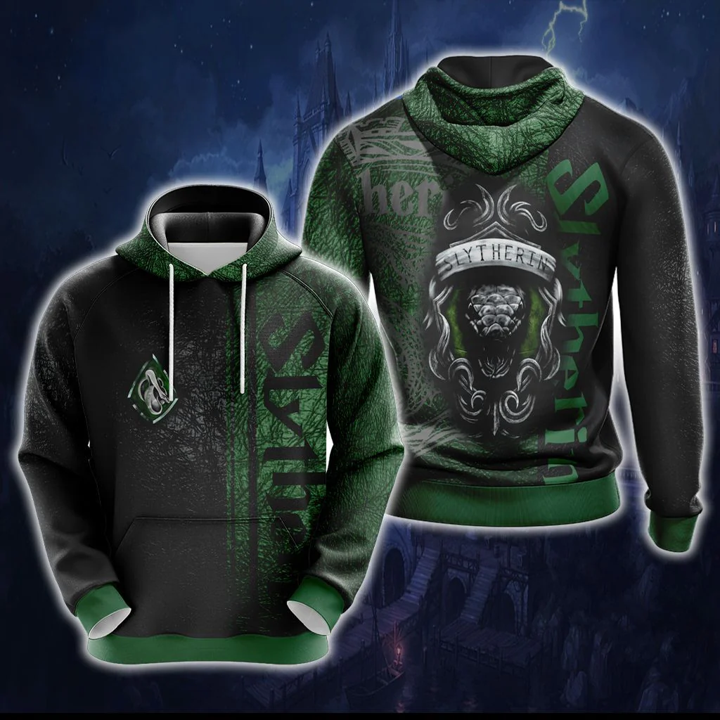 Harry Potter Hogwarts House Gryffindor Slytherin Ravenclaw Hufflepuff T-shirt Zip Hoodie Pullover Hoodie - Image 9