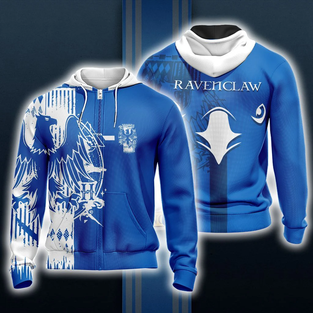 Harry Potter Hogwarts House Gryffindor Slytherin Ravenclaw Hufflepuff T-shirt Zip Hoodie Pullover Hoodie - Image 11