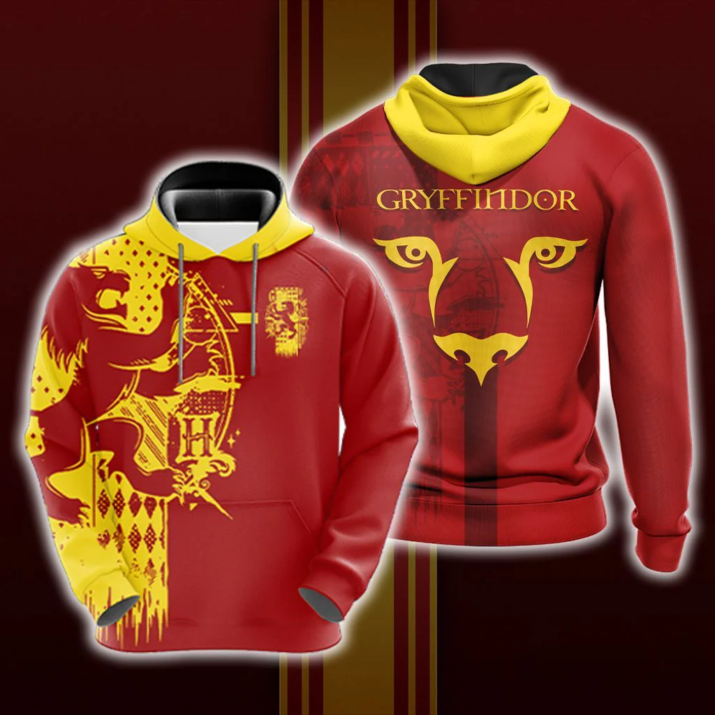 Harry Potter Hogwarts House Gryffindor Slytherin Ravenclaw Hufflepuff T-shirt Zip Hoodie Pullover Hoodie - Image 6