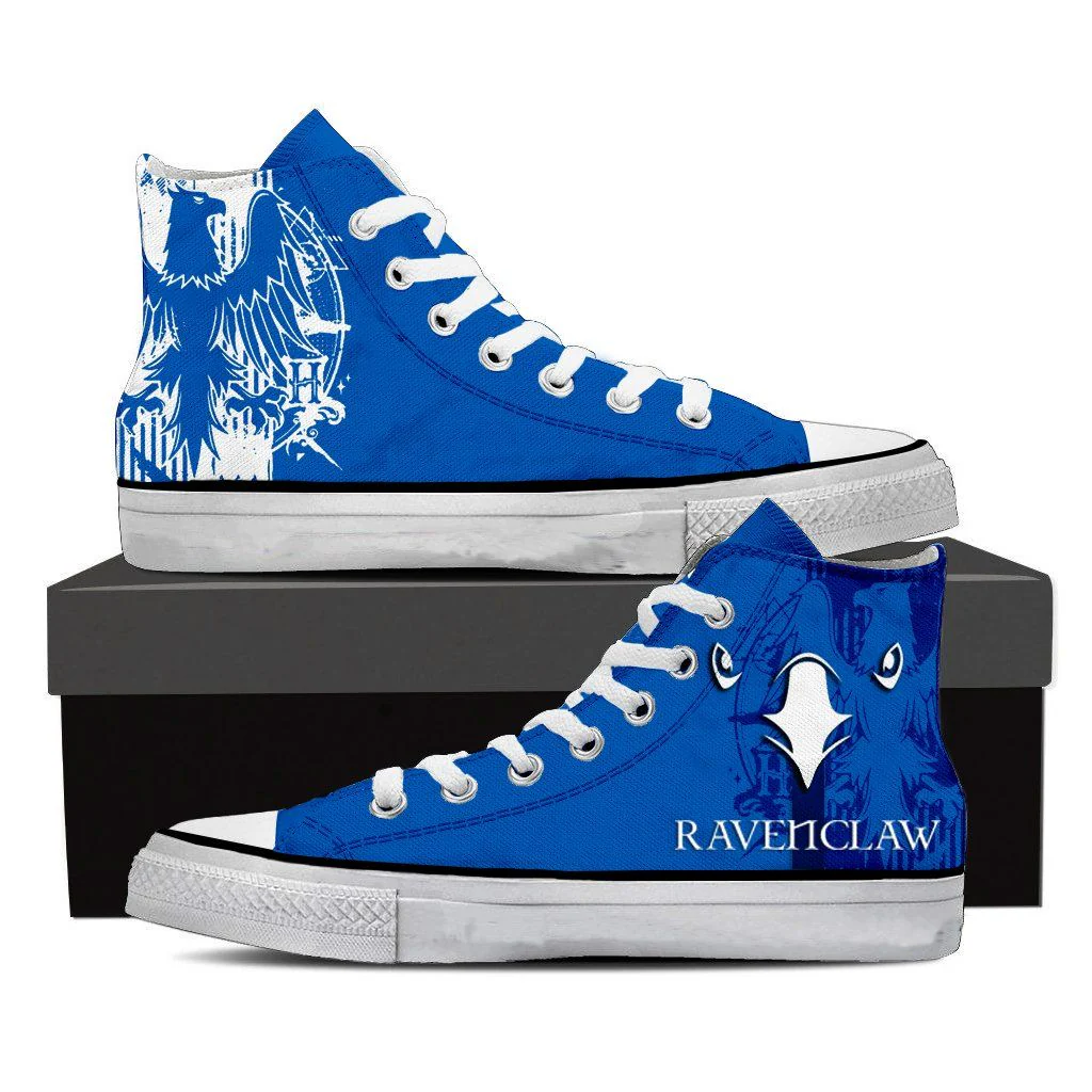 Quidditch Harry Potter Hogwarts House Gryffindor Slytherin Ravenclaw Hufflepuff High Top Shoes - Image 4