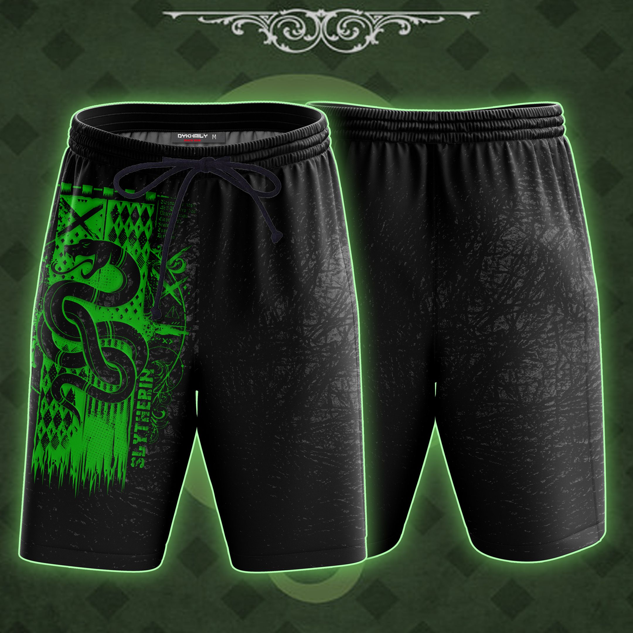 Harry Potter Hogwarts House Gryffindor Slytherin Ravenclaw Hufflepuff Unisex 3D Beach Shorts - Image 3