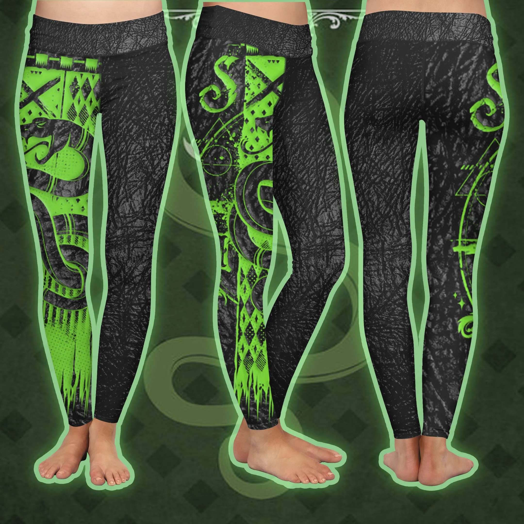 Harry Potter Hogwarts House Gryffindor Slytherin Ravenclaw Hufflepuff Leggings - Image 3