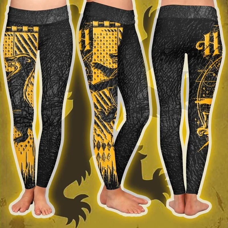 Harry Potter Hogwarts House Gryffindor Slytherin Ravenclaw Hufflepuff Leggings - Image 4