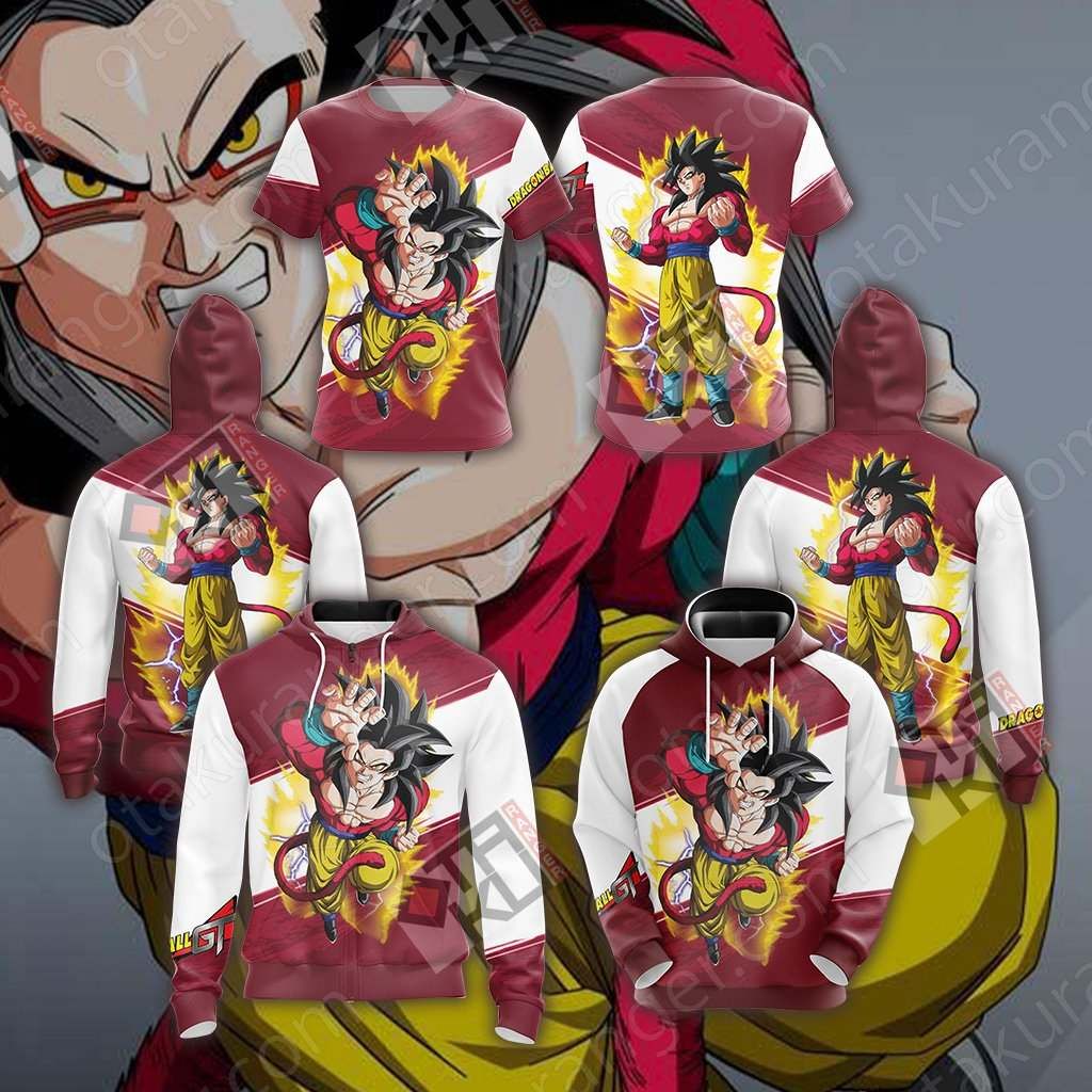 Dragon Ball GT - Super Saiyan 4 Goku Unisex 3D T-shirt - Image 8
