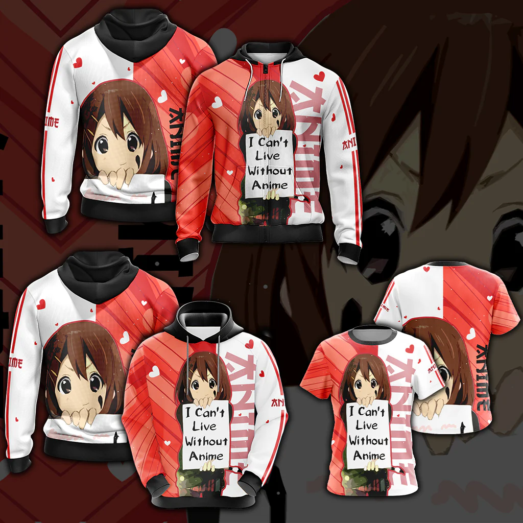 I Can't Live Without Anime Unisex 3D T-shirt Zip Hoodie - Image 10