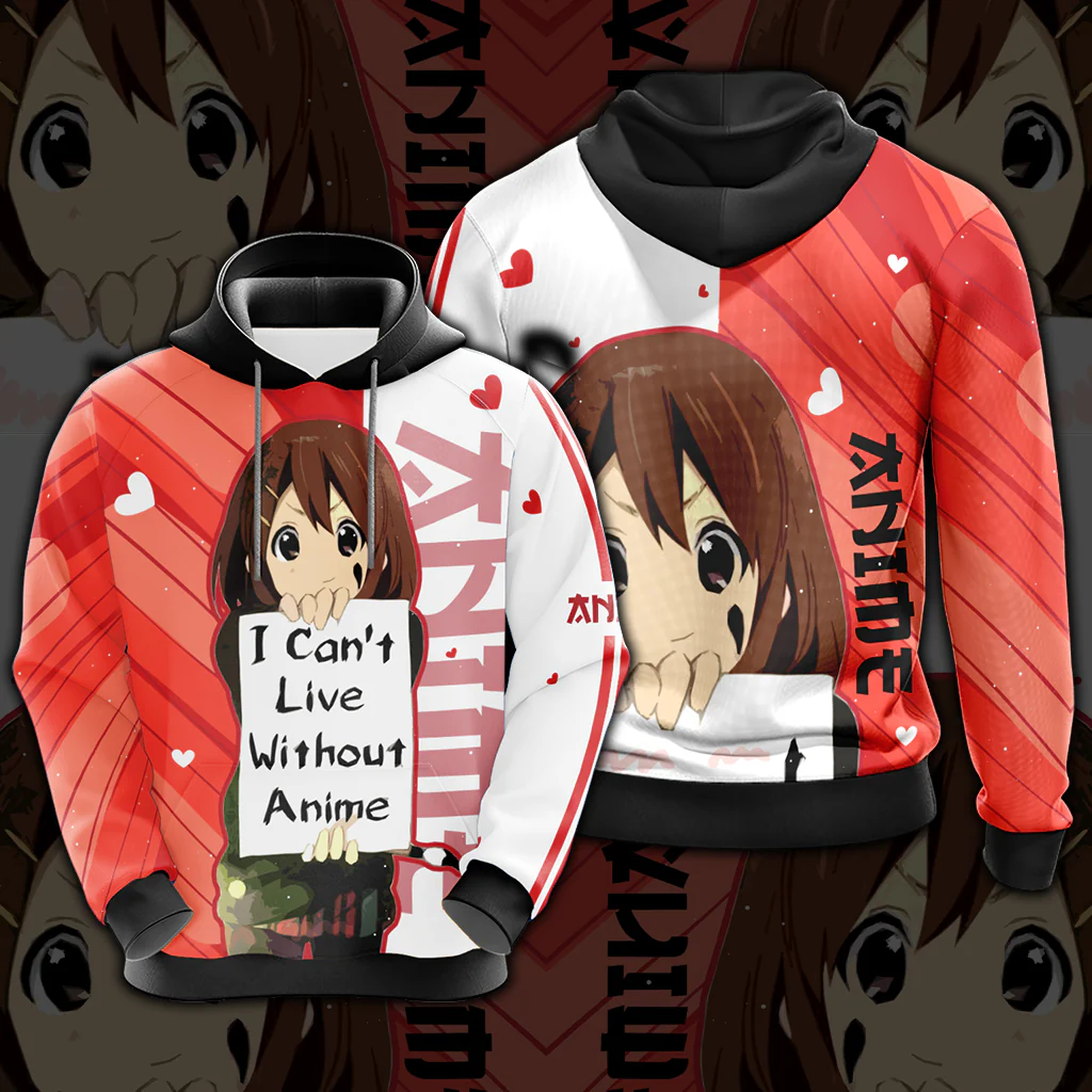 I Can't Live Without Anime Unisex 3D T-shirt Zip Hoodie - Image 7
