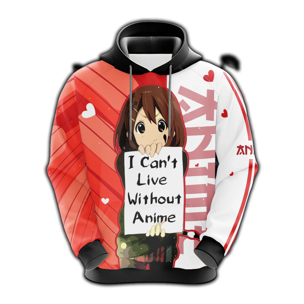 I Can't Live Without Anime Unisex 3D T-shirt Zip Hoodie - Image 8