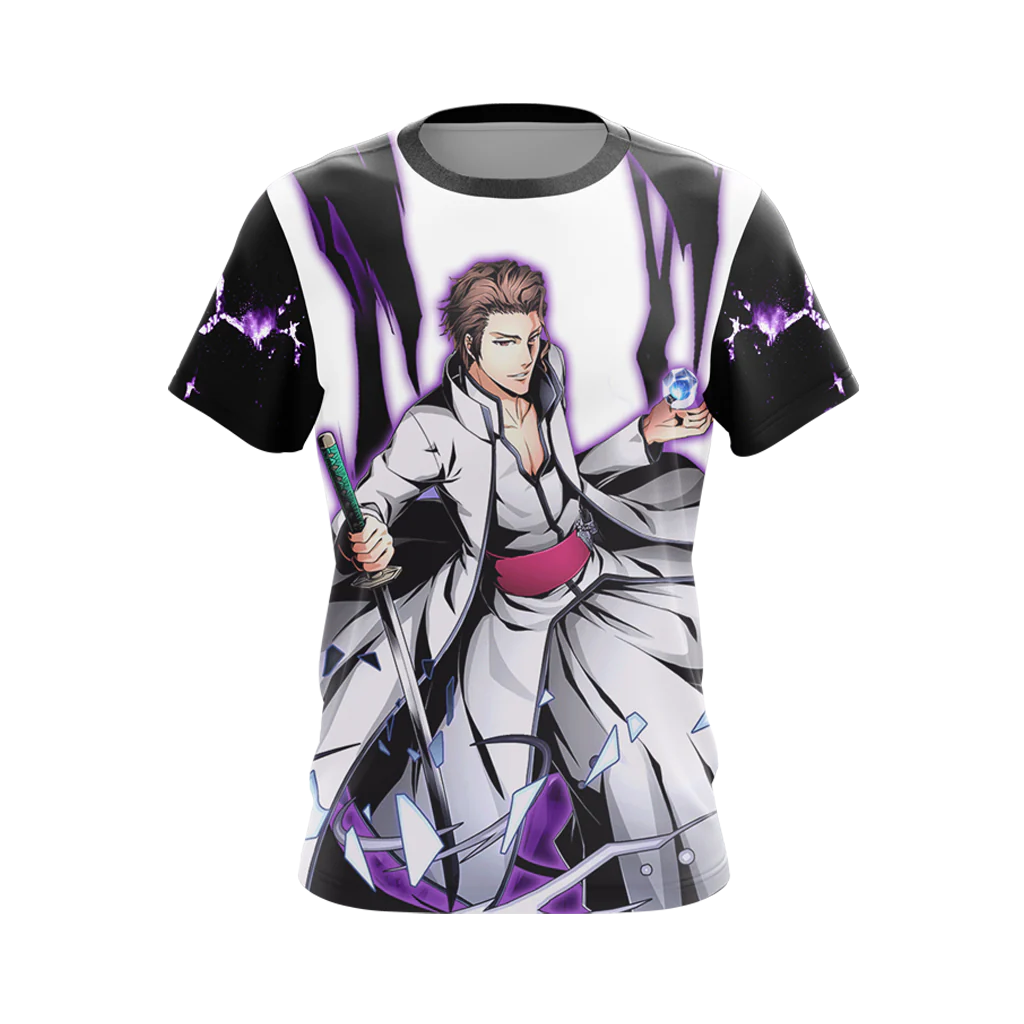 Bleach Aizen Sōsuke Unisex 3D T-shirt Zip Hoodie Pullover Hoodie - Image 4