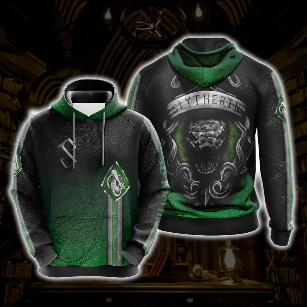 Harry Potter Hogwarts House Gryffindor Slytherin Ravenclaw Hufflepuff T-shirt Zip Hoodie Pullover Hoodie - Image 5