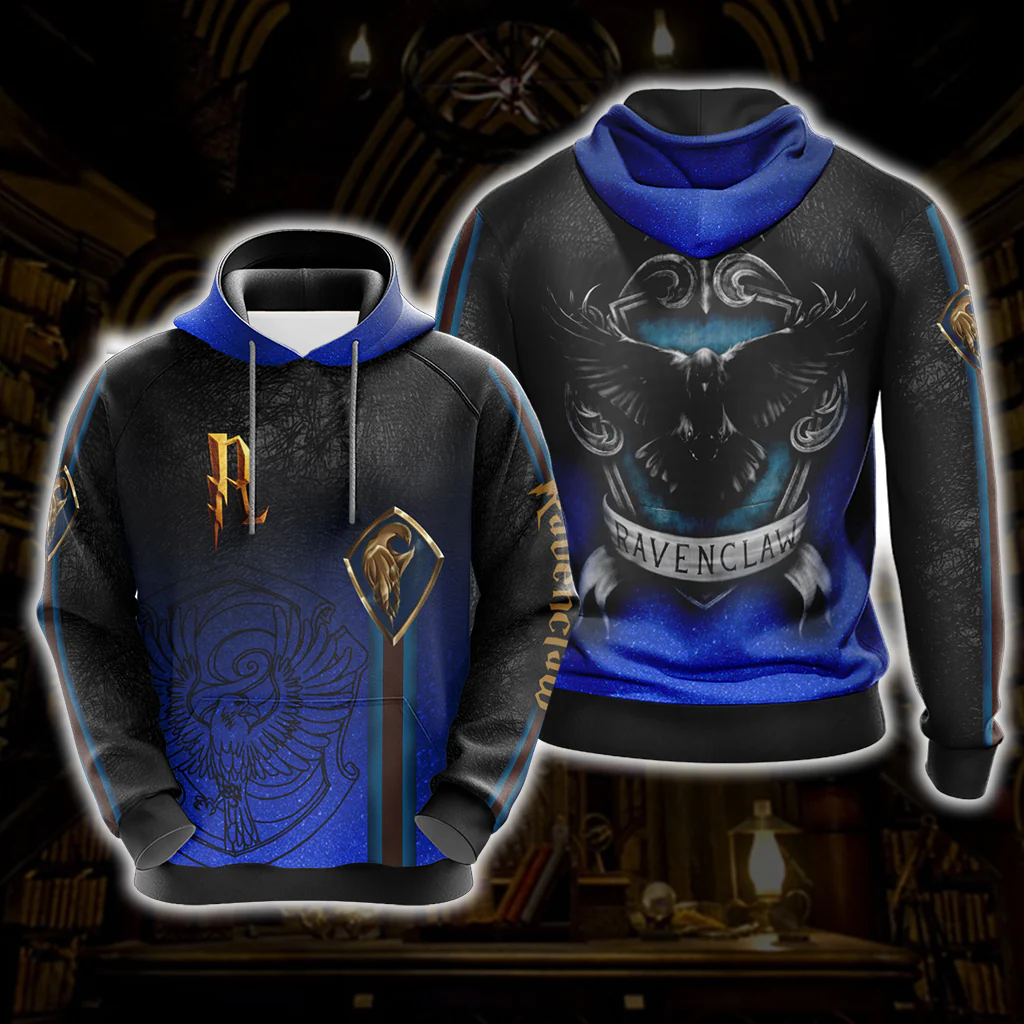 Harry Potter Hogwarts House Gryffindor Slytherin Ravenclaw Hufflepuff T-shirt Zip Hoodie Pullover Hoodie - Image 6