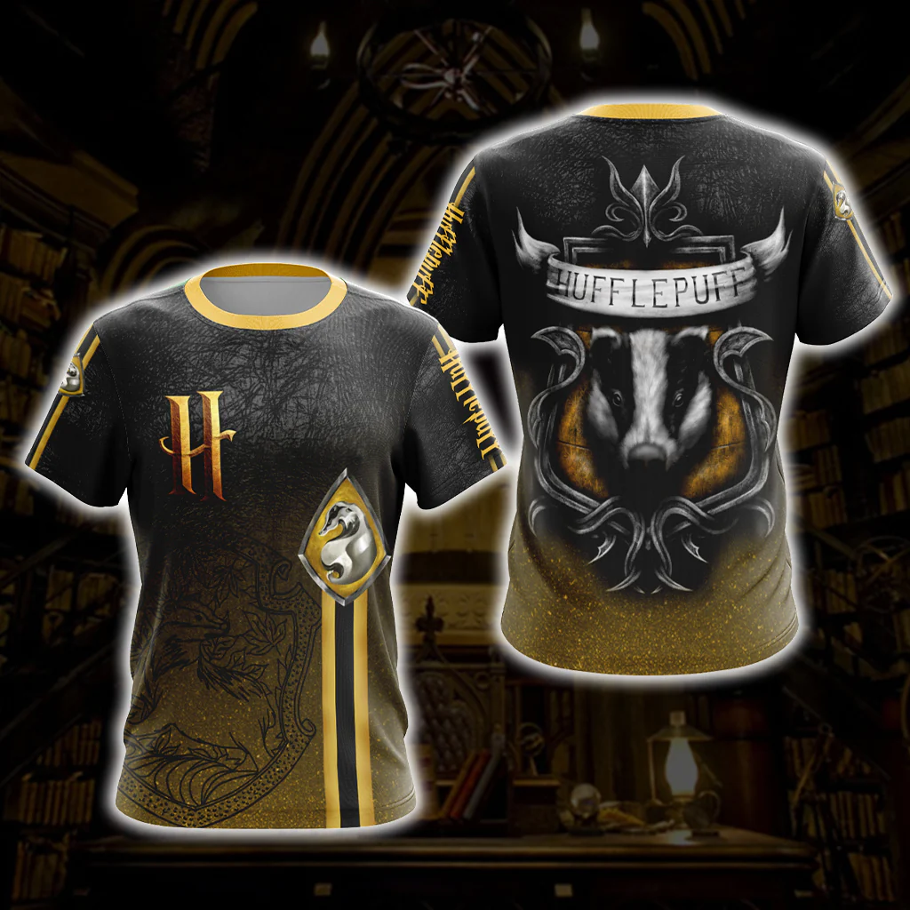 Harry Potter Hogwarts House Gryffindor Slytherin Ravenclaw Hufflepuff T-shirt Zip Hoodie Pullover Hoodie - Image 9