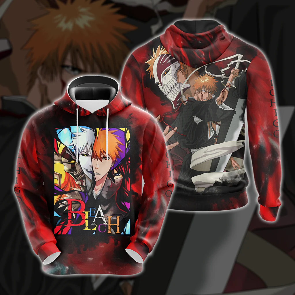 Bleach Kurosaki Ichigo Unisex 3D T-shirt Zip Hoodie Pullover Hoodie - Image 3