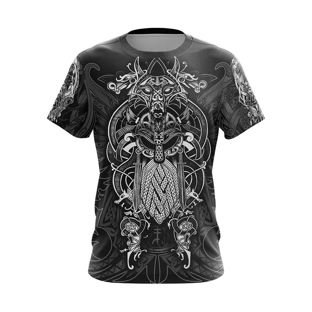 Viking Pattern Unisex 3D T-shirt Zip Hoodie Pullover Hoodie - Image 4