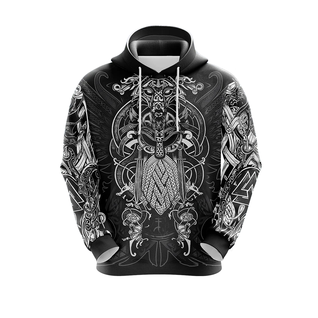 Viking Pattern Unisex 3D T-shirt Zip Hoodie Pullover Hoodie - Image 6
