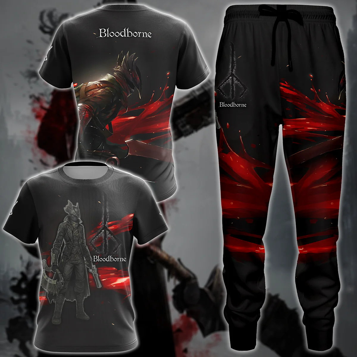 Bloodborne Video Game 3D All Over Printed T-shirt Tank Top Zip Hoodie Pullover Hoodie Hawaiian Shirt Beach Shorts Jogger - Image 4
