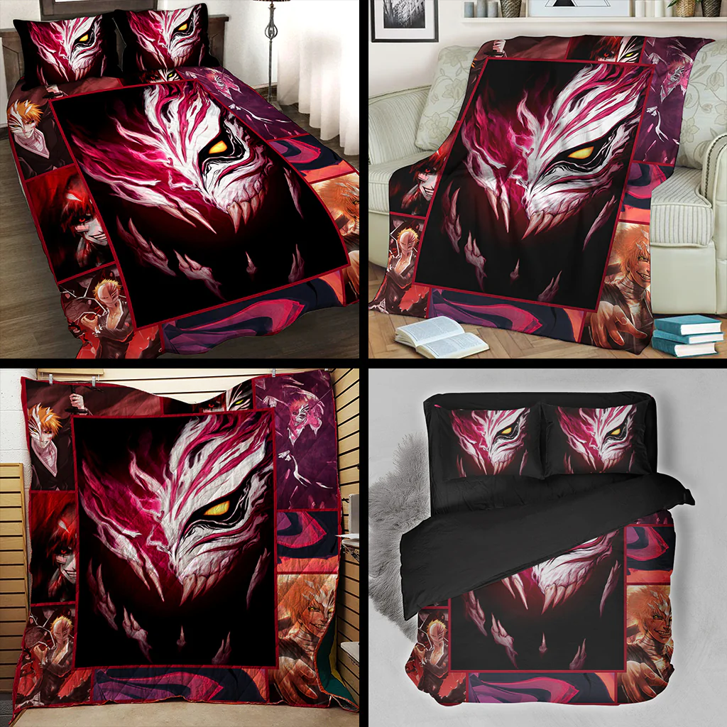 Bleach Ichigo Kurosaki Mask 3D Bed Set - Image 3