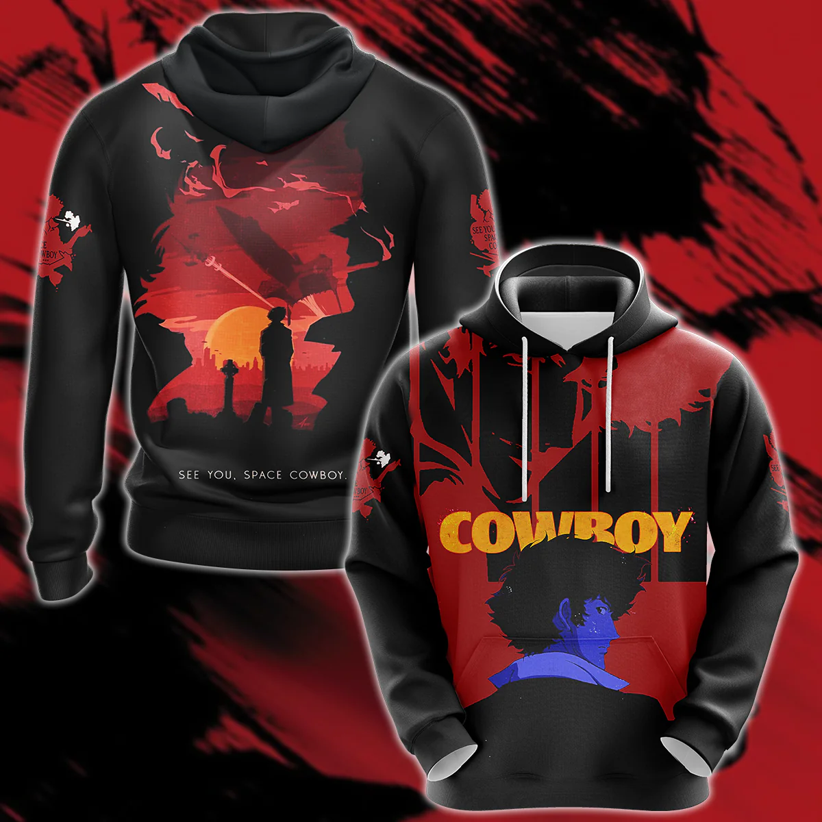 Cowboy Bebop 3D All Over Print T-shirt Tank Top Zip Hoodie Pullover Hoodie Hawaiian Shirt Beach Shorts Jogger - Image 6