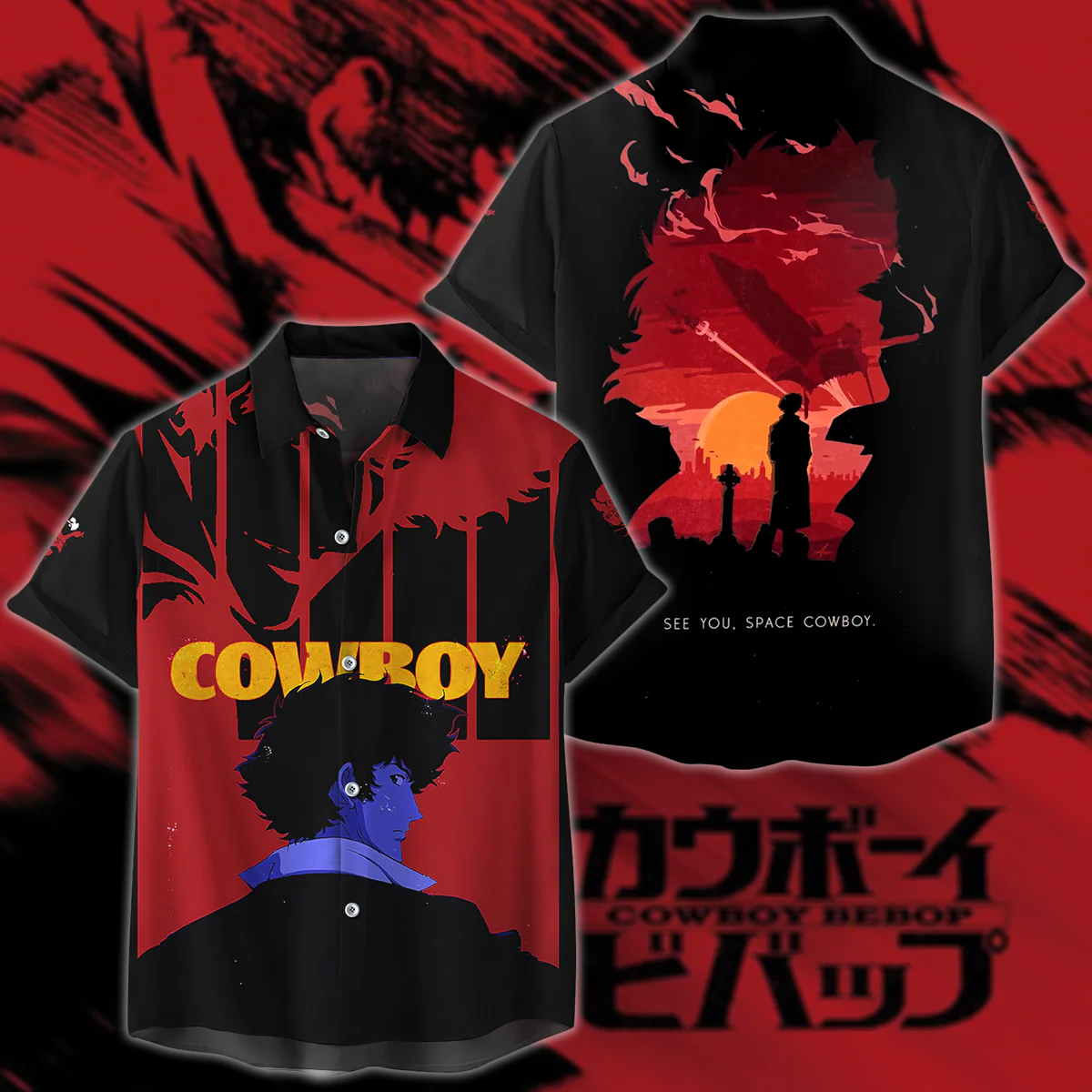 Cowboy Bebop 3D All Over Print T-shirt Tank Top Zip Hoodie Pullover Hoodie Hawaiian Shirt Beach Shorts Jogger - Image 7