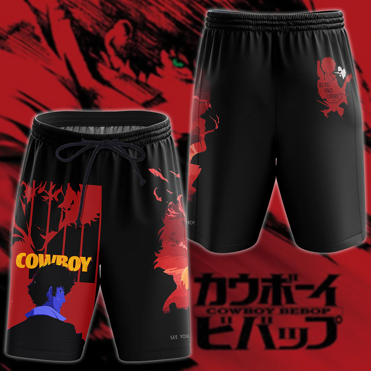 Cowboy Bebop 3D All Over Print T-shirt Tank Top Zip Hoodie Pullover Hoodie Hawaiian Shirt Beach Shorts Jogger - Image 9