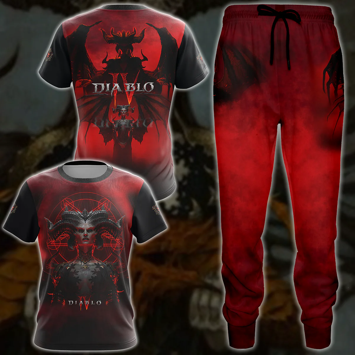 Diablo IV Lilith Video Game 3D All Over Printed T-shirt Tank Top Zip Hoodie Pullover Hoodie Hawaiian Shirt Beach Shorts Jogger - Image 3