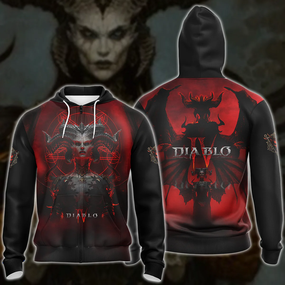 Diablo IV Lilith Video Game 3D All Over Printed T-shirt Tank Top Zip Hoodie Pullover Hoodie Hawaiian Shirt Beach Shorts Jogger - Image 4