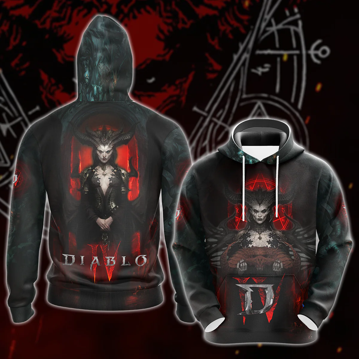 Diablo IV Video Game 3D All Over Printed T-shirt Tank Top Zip Hoodie Pullover Hoodie Hawaiian Shirt Beach Shorts Jogger - Image 6