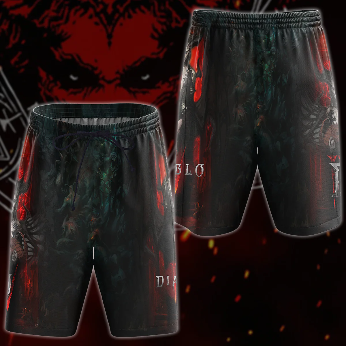 Diablo IV Video Game 3D All Over Printed T-shirt Tank Top Zip Hoodie Pullover Hoodie Hawaiian Shirt Beach Shorts Jogger - Image 9