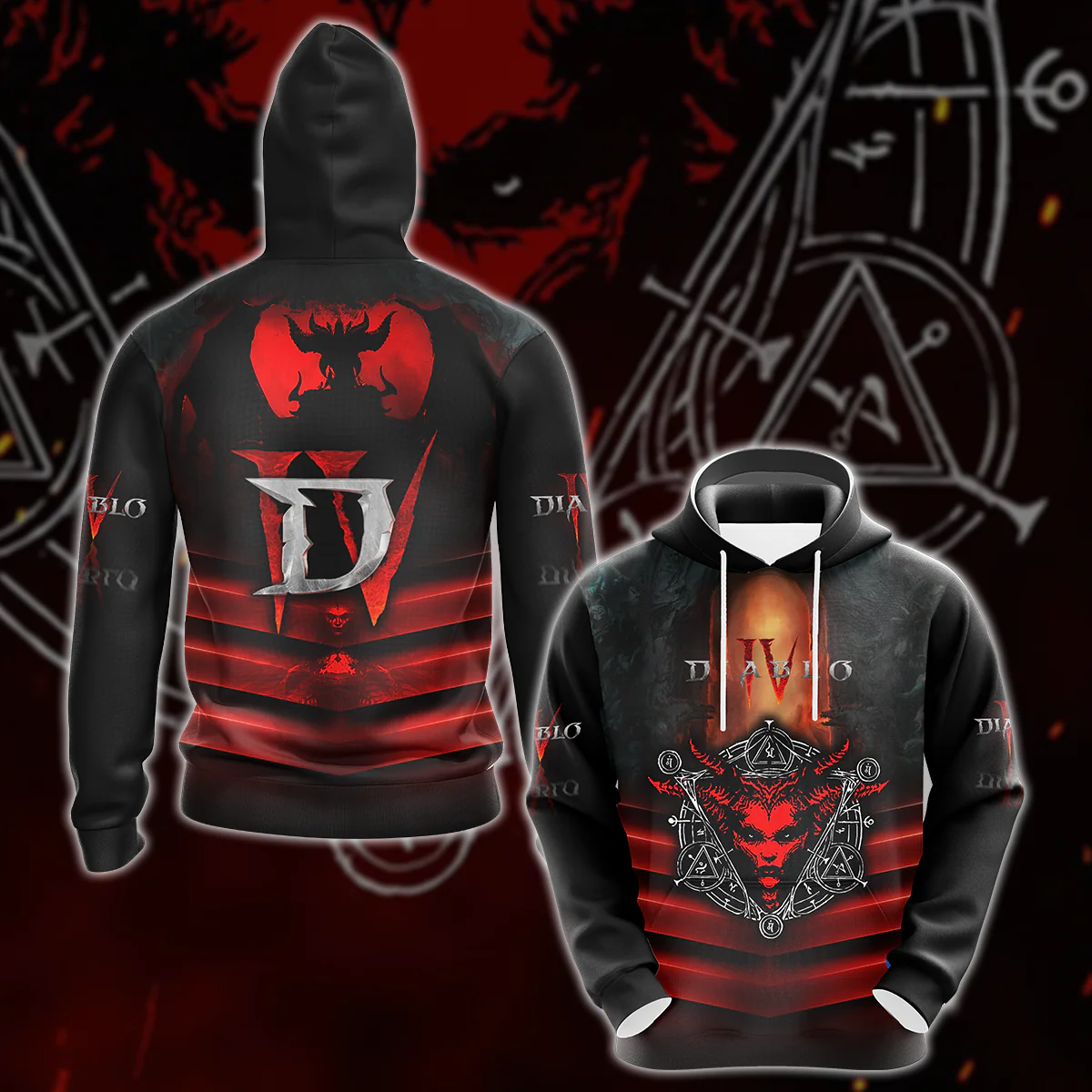 Diablo IV Video Game 3D All Over Printed T-shirt Tank Top Zip Hoodie Pullover Hoodie Hawaiian Shirt Beach Shorts Jogger - Image 6