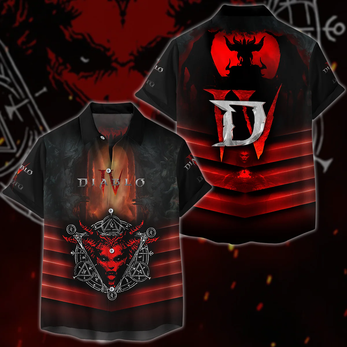 Diablo IV Video Game 3D All Over Printed T-shirt Tank Top Zip Hoodie Pullover Hoodie Hawaiian Shirt Beach Shorts Jogger - Image 7